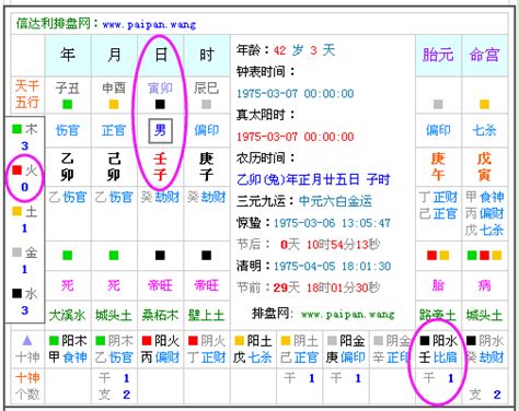 生日命盤|生辰八字查詢，生辰八字五行查詢，五行屬性查詢